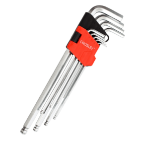 GROSLEY imbuszkulcs készlet 9 részes 1,5-10mm - extra hosszú, gömbvégű