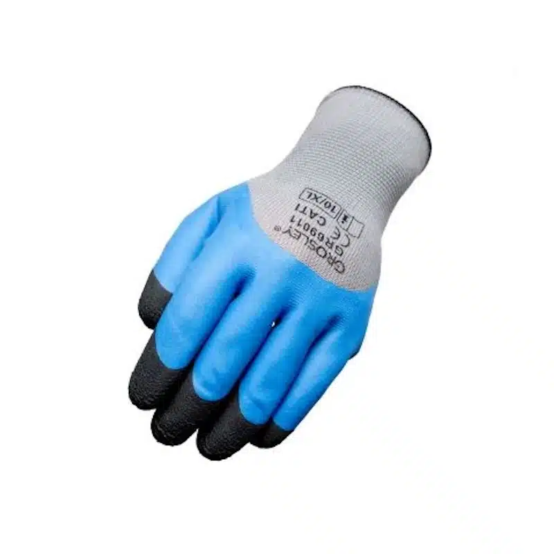 GROSLEY megerősített poliészter kesztyű dupla latex bevonattal XL (10-es) méretben (GR69011)
