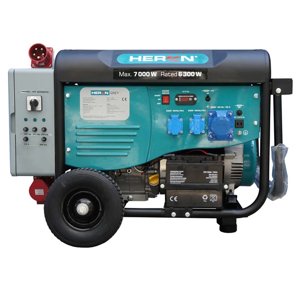 HERON 8896421-AU6 421 GREY+, egyfázisú 6,8 kVA + SMS áramfejlesztő